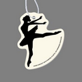 Paper Air Freshener Tag W/ Tab - Ballerina Dancer